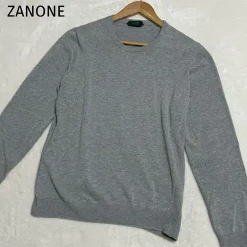 새상품급 ZANONE 자노네 코튼 니트 크루넥 그레이 46