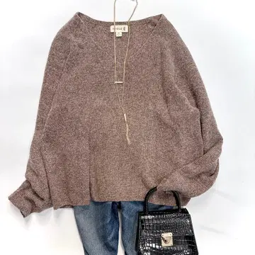 ICICLE 아이시클 캐시미어 니트 V넥 브라운 계열 캐시미어 95%