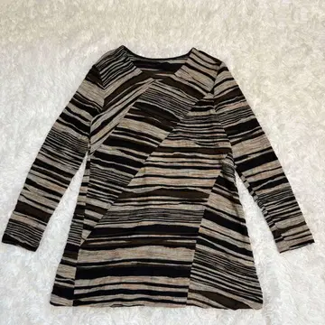 CHRISTIAN AUJARD 여성용 긴팔 튜닉 M 울 올 패턴