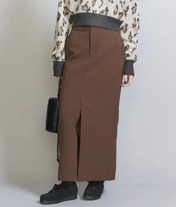 [ 미사용 새상품 ] BY 더블 크로스 프론트 슬릿 타이트 스커트