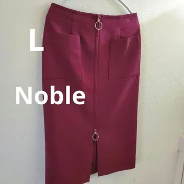 Noble 노블 버건디 타이트 스커트 지퍼 디자인 L
