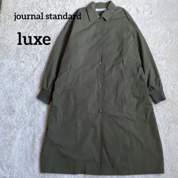 [ luxe ] 빈티지 웨더 롱 리브 코트 카키