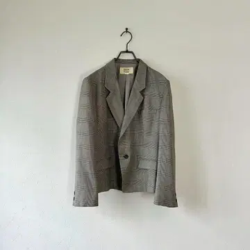 구제 의류 테일러드 자켓 글렌체크 실크 포멀 심플 L