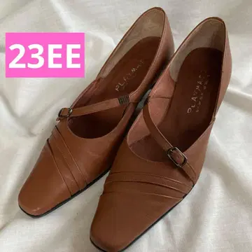 브라운 펌프스 23cm EE 여성용 가죽 신발