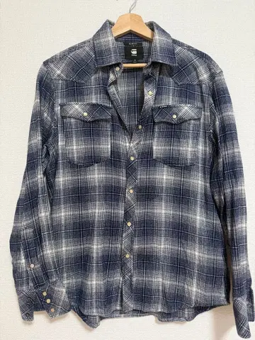 G-STAR 슬림핏 체크 셔츠 M