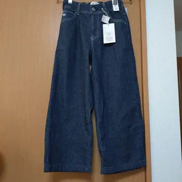 썸씽 SOMETHING 다크 블루 와이드 데님 XS 미사용 택 포함