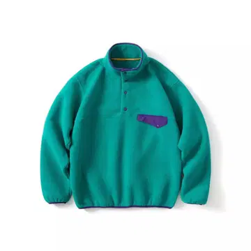 터콰이즈 플리스 자켓 하프 지퍼