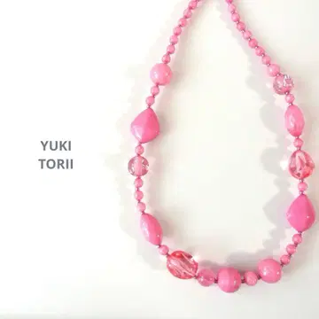 YUKI TORII 유키토리이 비즈 목걸이 핑크