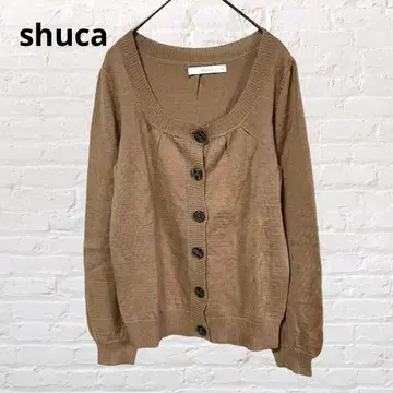 8850 shuca 슈카 울 혼방 긴팔 가디건 겉옷 브라운 M 구제 의류