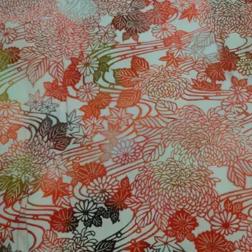 코몬 기모노 꽃무늬 단풍 디자인