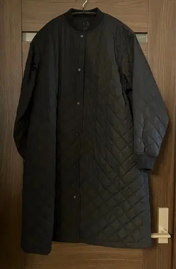[ 새상품급 ] MUJI 무인양품 워셔블 충전솜 퀼팅 코트 M 블랙