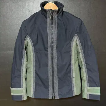 MENICHETTI 스트라이프 디자인 나일론 자켓 네이비/그린