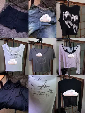 여성용 반팔 상의 8세트