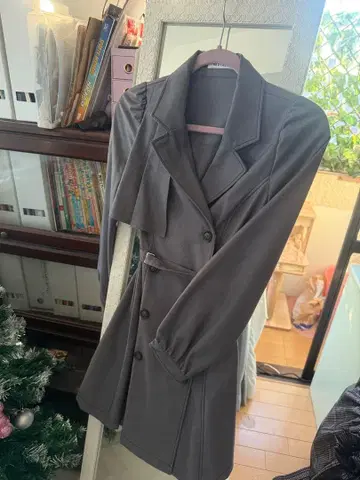 REDYAZEL 그레이 트렌치코트