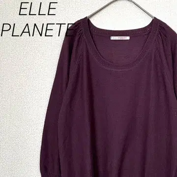 ELLE PLANETE 니트 스웨터 크루넥 루즈핏 얇은 소재