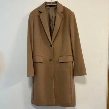 유니클로 울 캐시미어 체스터 코트 캐시미어 혼방 네이비 M