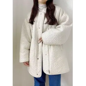 jumelle 플라워 퀼팅 보아 아우터 free 리버서블 2way