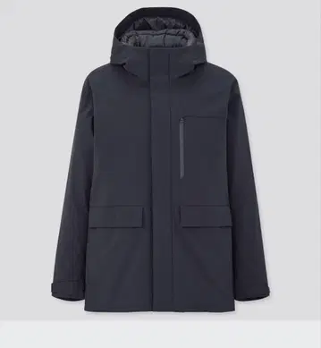 UNIQLO 하이브리드 다운 파카 네이비 S