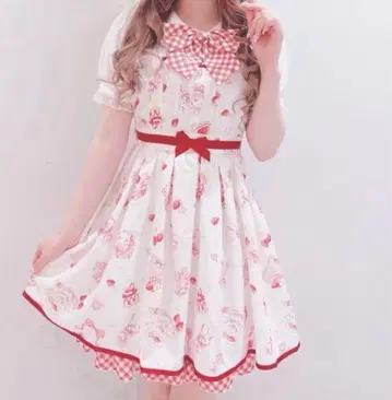 리즈리사 LIZ LISA 스트로베리 티 파티 원피스 반팔