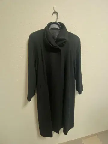 이탈리아제 원단 롱 코트 블랙