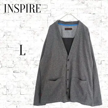 [인스파이어] V넥 긴팔 가디건 블루 계열 L
