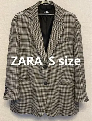 ZARA 체크 무늬 테일러드 자켓 S 사이즈