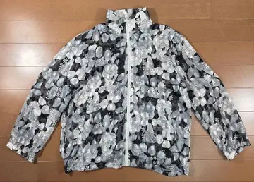 빈티지 시스루 꽃무늬 자수 블루종 트랙 자켓 루즈핏