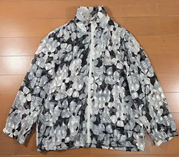 빈티지 시스루 꽃무늬 자수 블루종 트랙 자켓 루즈핏