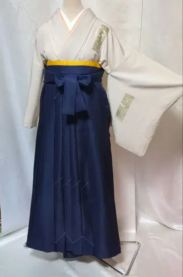 교사용 톨 사이즈 베이지 츠케사게 무지 하카마 세트