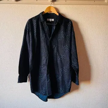 Jih Nunc 퍼즐 반다나 자카드 롱 셔츠 [ M 사이즈 ]