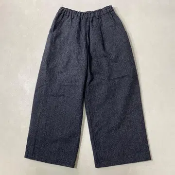 아부치 애플하우스 울 혼방 크롭 와이드 팬츠