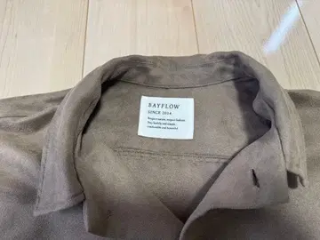 BAYFLOW 브라운 스웨이드풍 긴팔 셔츠