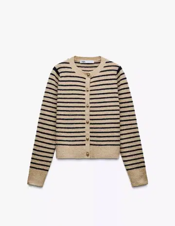 ZARA 스트라이프 니트 가디건 M 상의