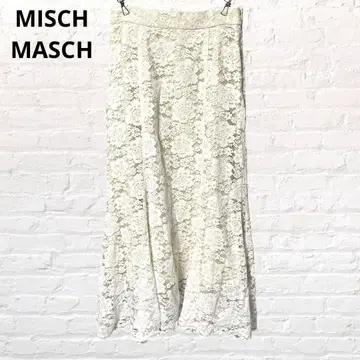 9962 미슈마슈 꽃무늬 머메이드 스커트 전체 레이스 고급 화이트 M