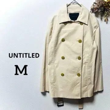 언타이틀 크림색 더블 브레스트 트렌치코트 자켓 아우터