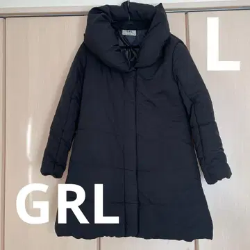 미사용 새상품 GRL 하이넥 다운풍 자켓 코트 블랙 L