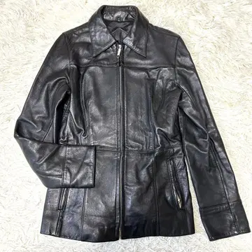 보나페티 라무 가죽 자켓 천연 가죽 집업 아우터 블랙