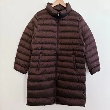 유니클로 울트라 라이트 다운 롱 코트 브라운 XXL