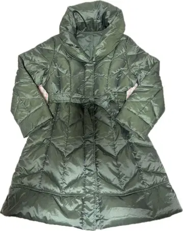 la.branche 후드 다운 코트 M A라인 그린