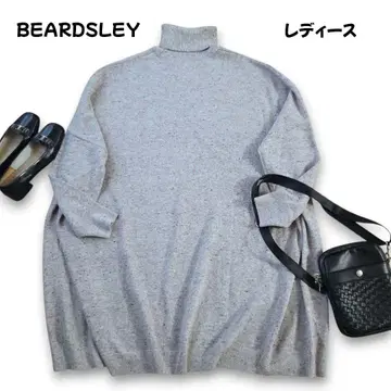 비어즐리 컬러네프 빅 터틀넥 니트 원피스 M~L 컨디션 최상