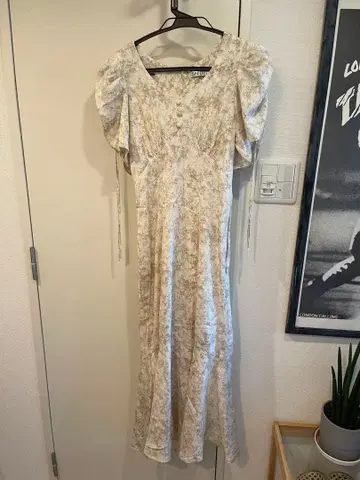 SNIDEL 플라워 프린트 롱 드레스