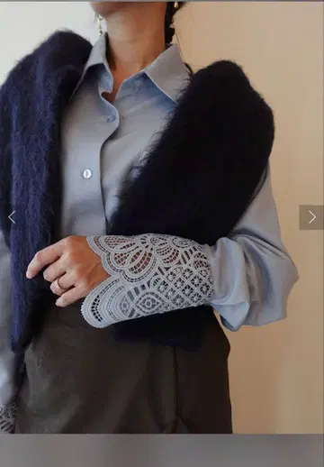 [ 새상품 ] LAGUNAMOON 레이스 커프스 셔츠