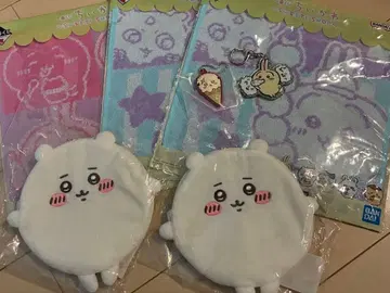 치이카와 복권 만마루쨩 파우치 2개와 핸드 타월