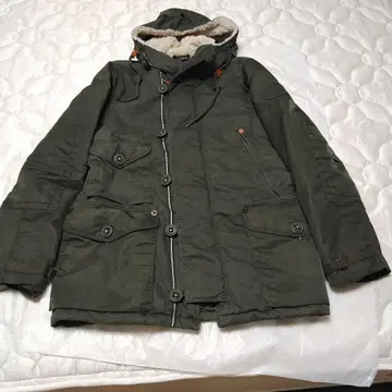 아르마니 ARMANI JEANS 밀리터리 후디드 코트