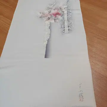 꽃무늬 부착용 순수 실크 옷감 낙관