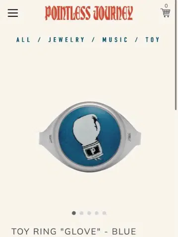 POINTLESS JOURNEY TOY RING 'GLOVE' BLUE