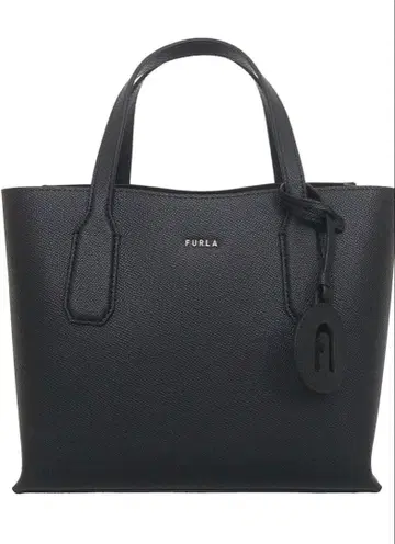 FURLA 블랙 토트백 천연 가죽