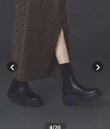 플랫폼 백 지퍼 부츠