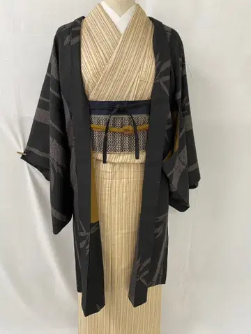 새상품급 폴리 100% 이중 기모노 긴 겉옷 M 사이즈