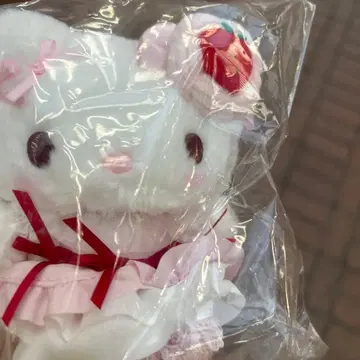 산리오 키티 딸기 휘핑 케이크 마스코트 백참